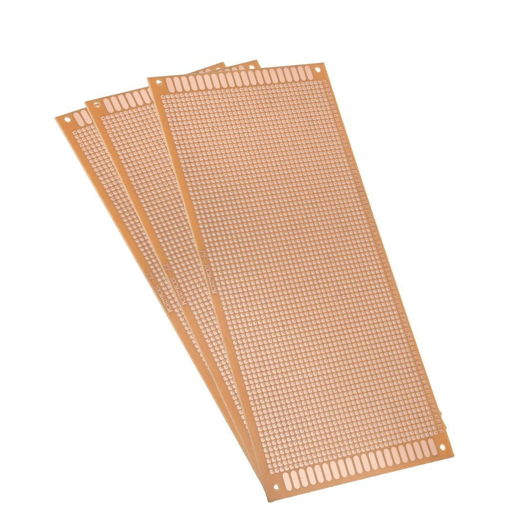 uxcell 10x22cm Single Side Universal Paper Printed Circuit Board for DIY Soldering 3pcs