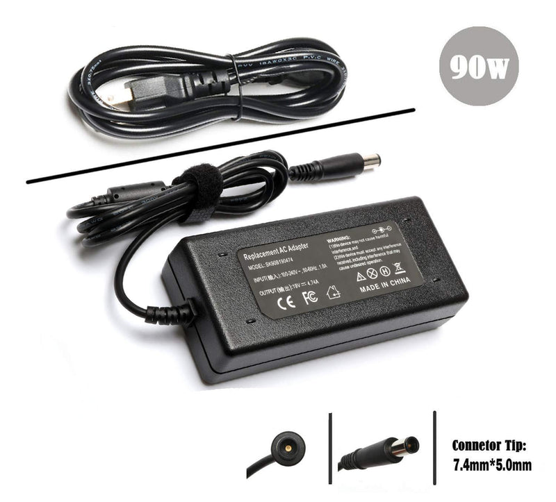 90W Power Supply Cord Charger Adapter for HP Pavilion Dv4 Dv6 Dv7 G50 G60 G60T G61 G62 G72 2000;Elitebook 8460p 8440p 2540p 8470p 2560p 6930p 2570p 8540p ;for Hp Presario 2210B 2510P CQ40 CQ45 Cq50