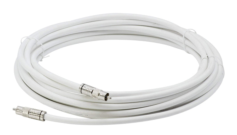 Digital Audio Cable - Digital Coaxial Cable with RCA Connections, 75 Ohm Coax - Subwoofer Cable - (S/PDIF) White RCA Cable, 35 Feet 35 Feet (10.5 Meter)