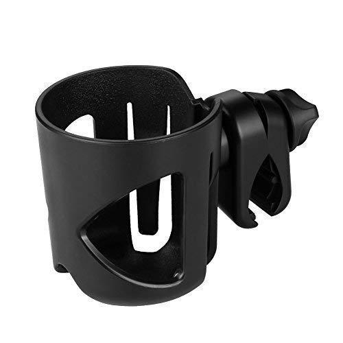 Universal Cup Holder by Accmor, Stroller Cup Holder, Large Caliber Designed Cup Holder, 360 Degrees Universal Rotation Cup Drink Holder,Black Black