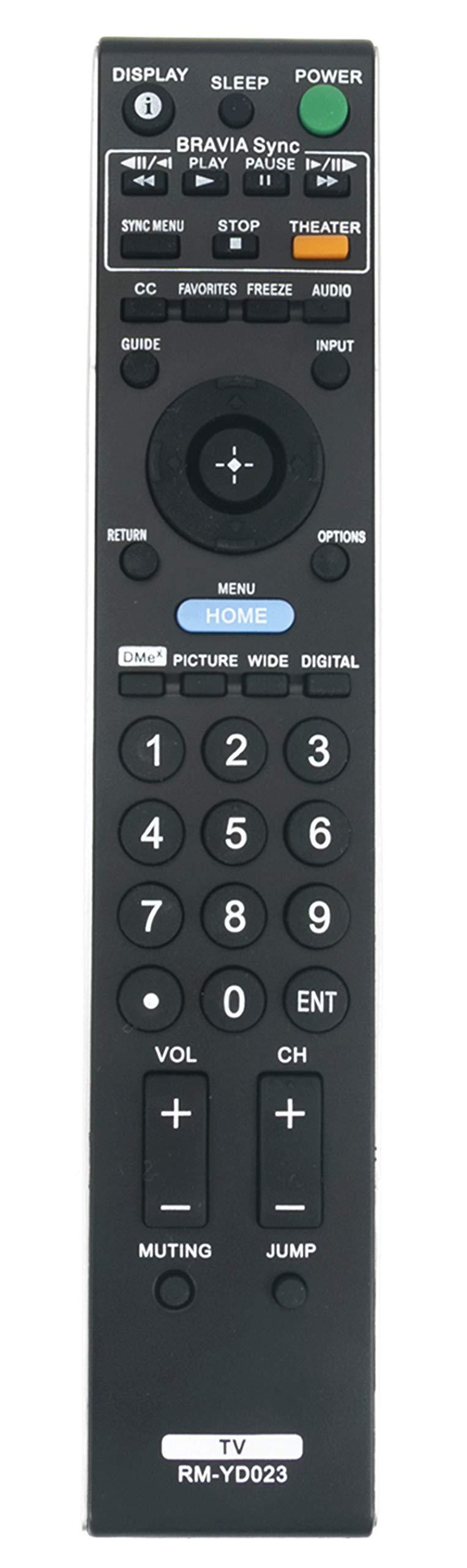 New RM-YD023 Replace Remote fit for Sony Bravia TV KDL-32VL140 KDL-32XBR6 KDL-37XBR6 KDL-40V4100 KDL-40V4150 KDL-40W4100 KDL-40WL140 KDL-42V4100 KDL-46V4100 KDL-46W4100 KDL-46W4150 KDL-46WL140