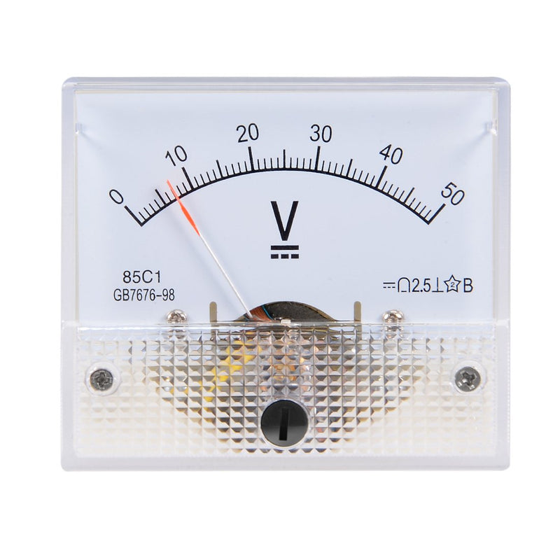 uxcell DC 0-50V Analog Panel Voltage Gauge Volt Meter 85C1 2.5% Error