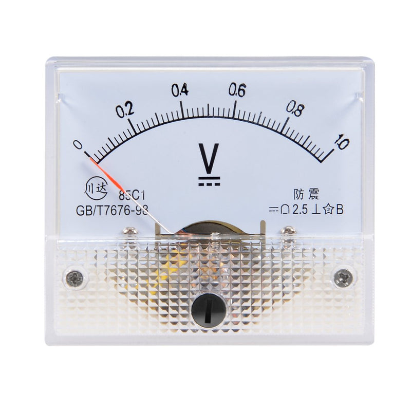 uxcell DC 0-1V Analog Panel Voltage Gauge Volt Meter 85C1 2.5% Error Margin