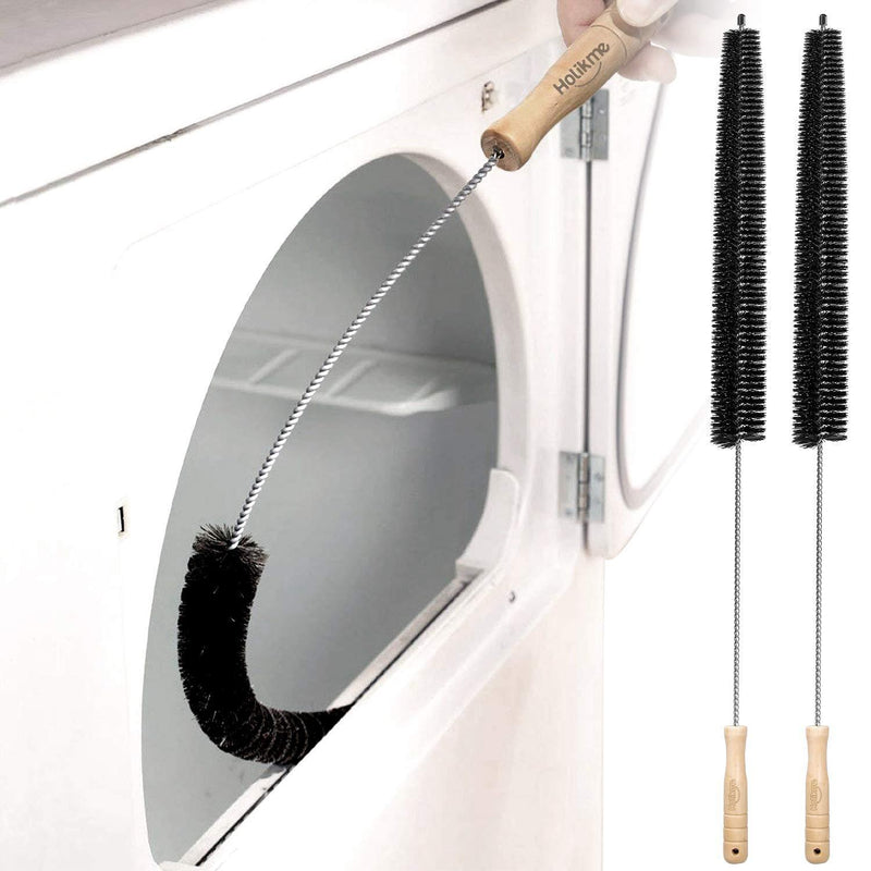 Holikme 2 Pack Dryer Vent Cleaner Kit Dryer Lint Brush Vent Trap Cleaner Long Flexible Refrigerator Coil Brush 29inch
