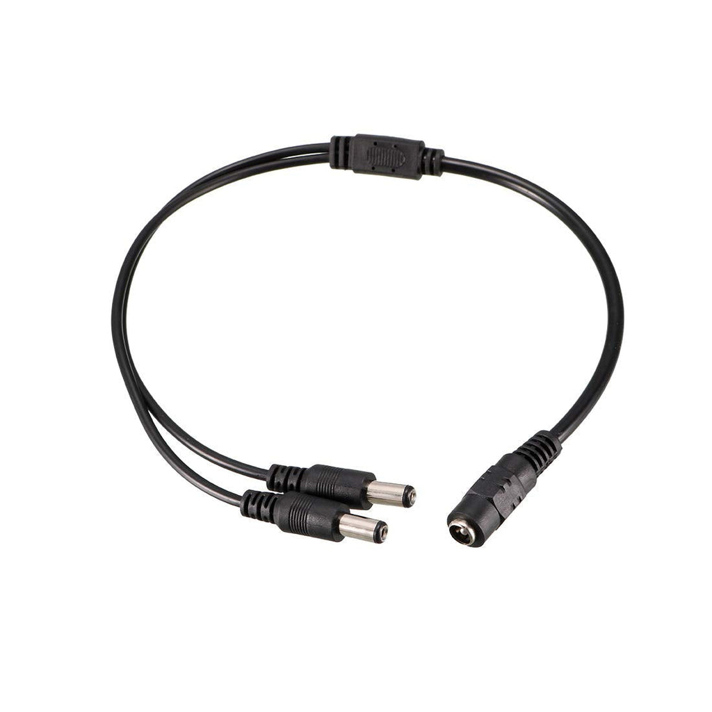 uxcell 1 Female to 2 Male 5.5mm x 2.1mm DC Power Splitter Cable for CCTV Cameras