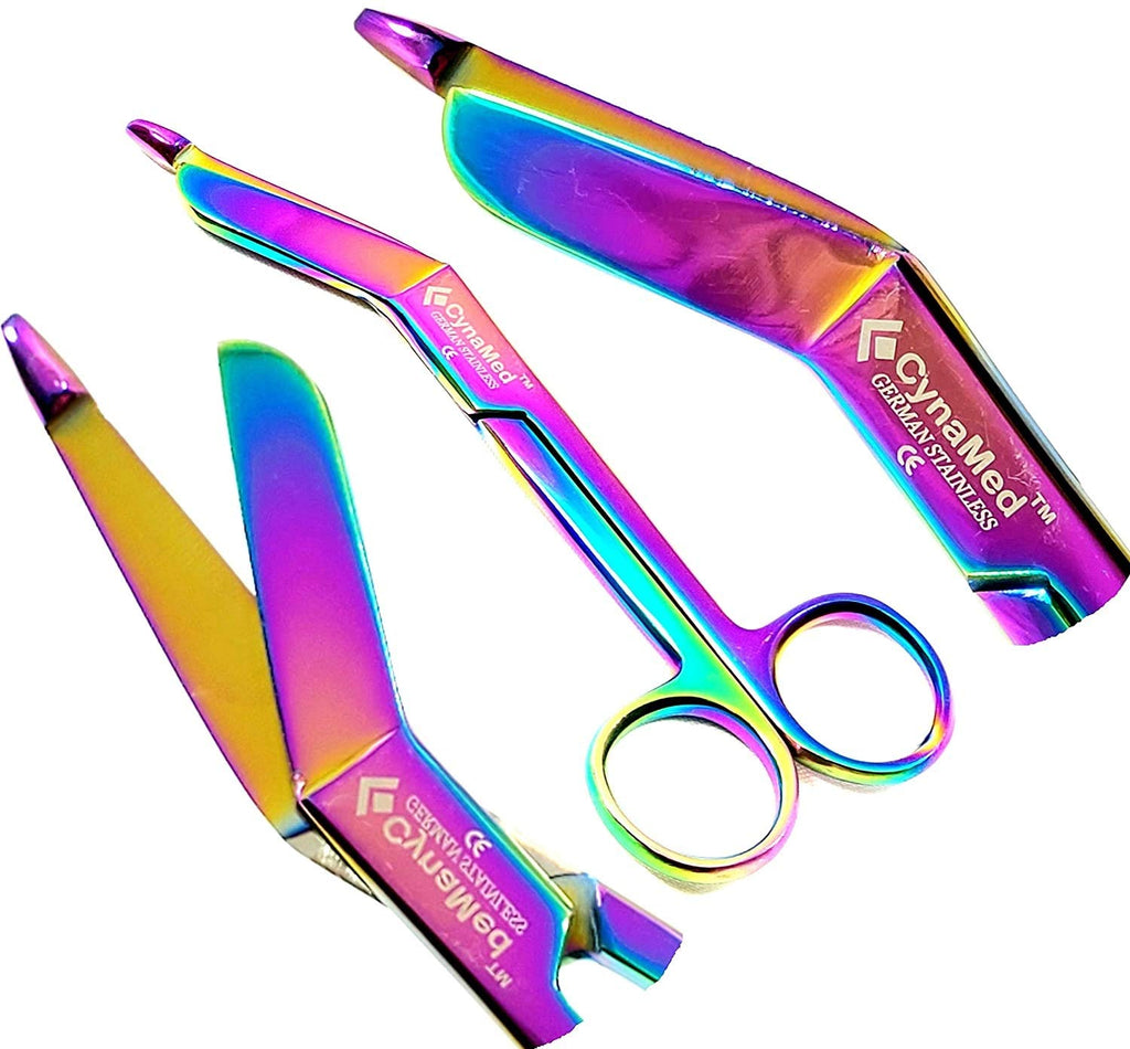 1 Ea Lister Bandage Scissors 5.5 Inches Titanium Rainbow Color Premium ENT Instruments Medical German Stainless Cynamed