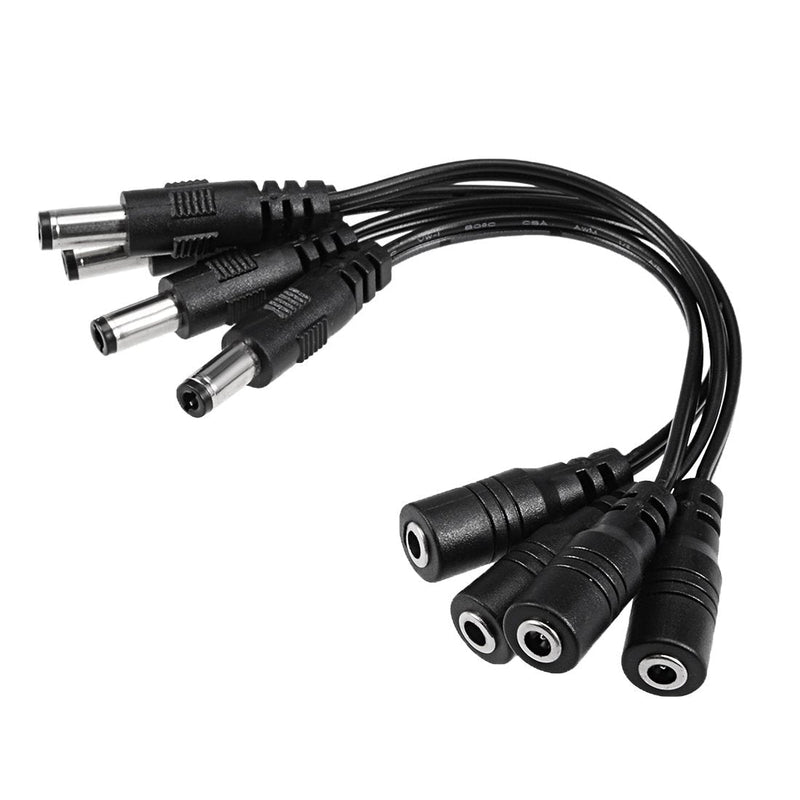 uxcell 16cm 3.5x1.35mm Female to 5.5x2.1mm Male DC Power Extension Cable Connector for CCTV Security Camera 4pcs