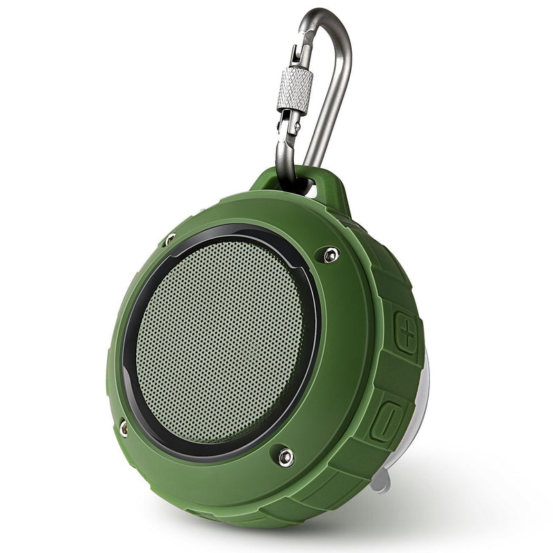 Outdoor Waterproof Bluetooth Speaker,Kunodi Wireless Portable Mini Travel Speaker with Subwoofer, Enhanced Bass, Built in Mic for Sports, Pool, Beach, Hiking, Camping (Green) Green