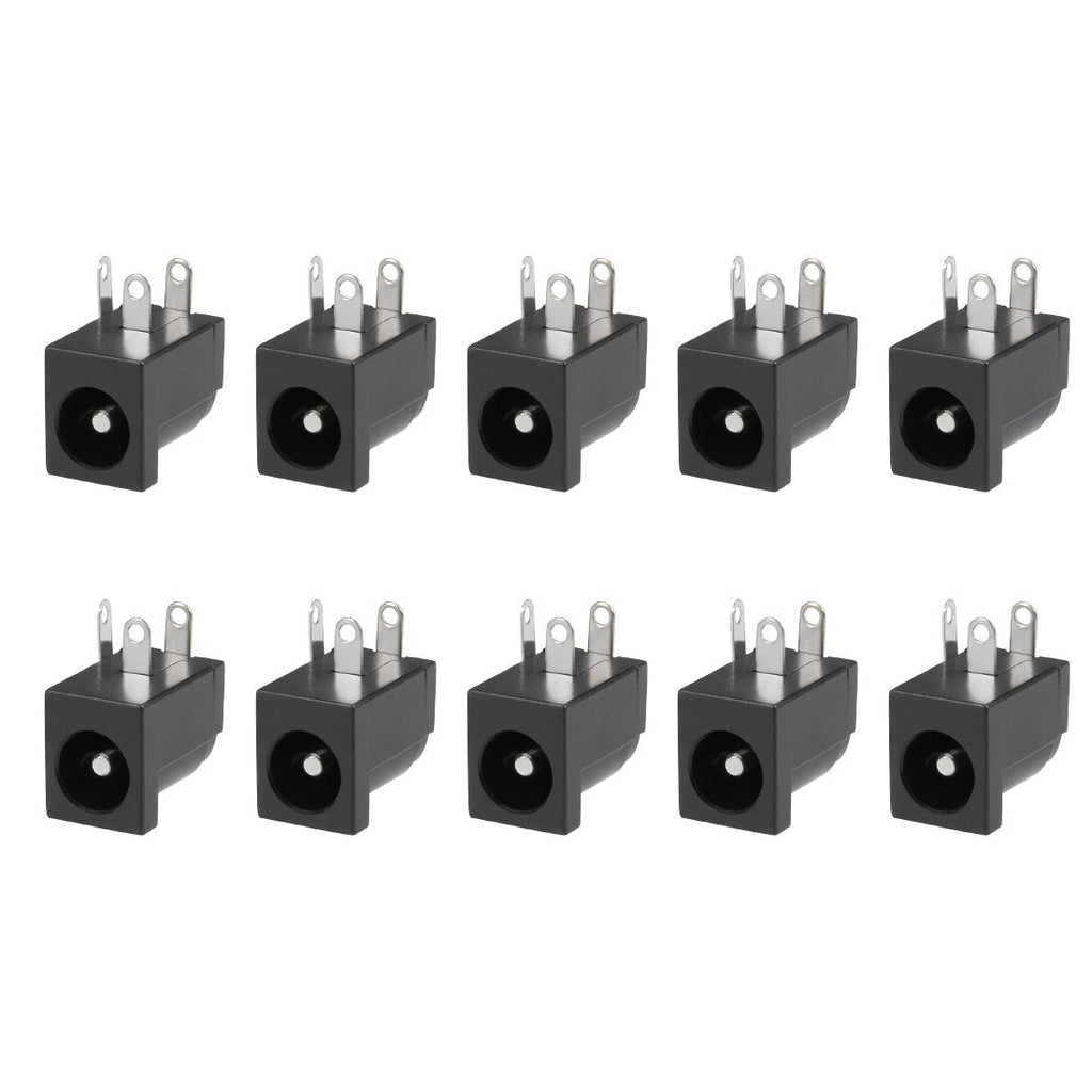 uxcell 10pcs 5.5x2.1mm 3P DC Power Jack PCB Mount Female Socket Connector