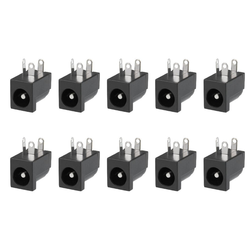 uxcell 10pcs 5.5x2.1mm 3P DC Power Jack PCB Mount Female Socket Connector