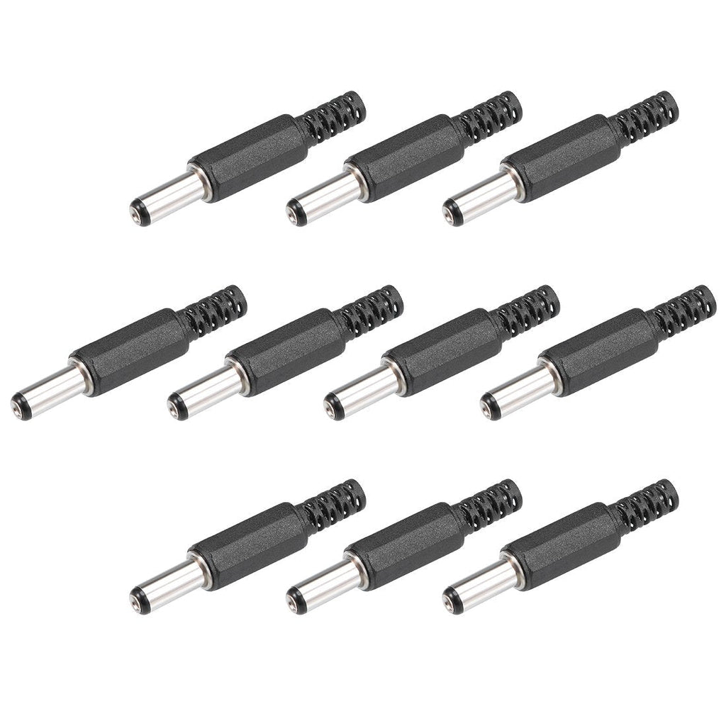 uxcell 5.5 x 2.1mm DC Male Connector Power Supply Ends Solder Adapter DIY DC Barrel Connectors Replacement 10pcs