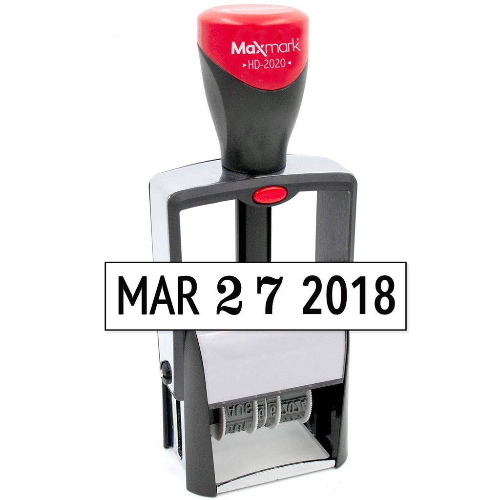 2000 Plus 2020 Heavy Duty Date Stamp, Large Date Size - Exclusive 12-Year Band - Black Ink