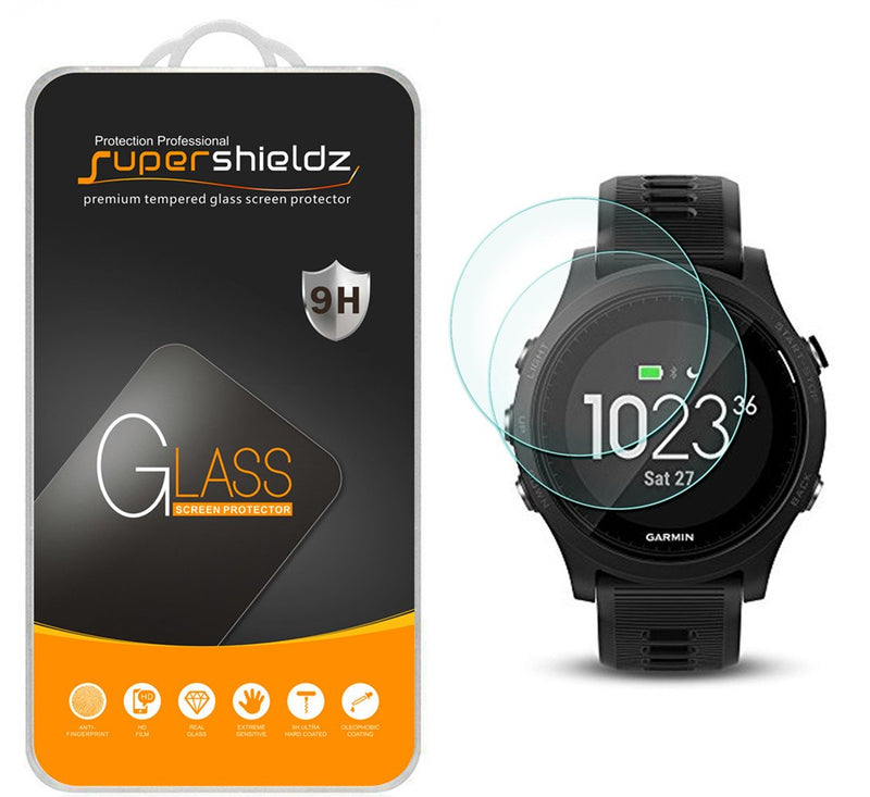 (2 Pack) Supershieldz Designed for Garmin Forerunner 935 Tempered Glass Screen Protector, Anti Scratch, Bubble Free