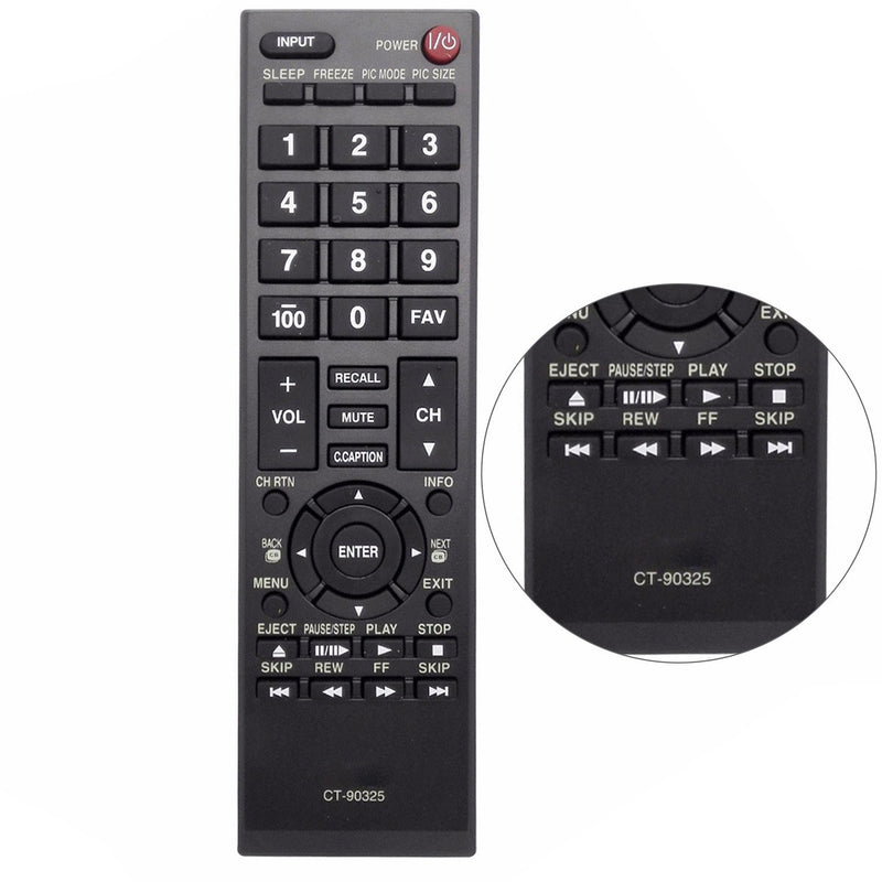 New CT-90325 CT90325 Remote Control Fit for Toshiba TV 32c110u 32c120u 32l1400u 50l1350u 50l5200u 19SL410U 22AV600UZ 24SL410UM 26C10 29L1350U 32E200U 32SL410U 40L5200U1 50L1350 55G310U 65HT2U