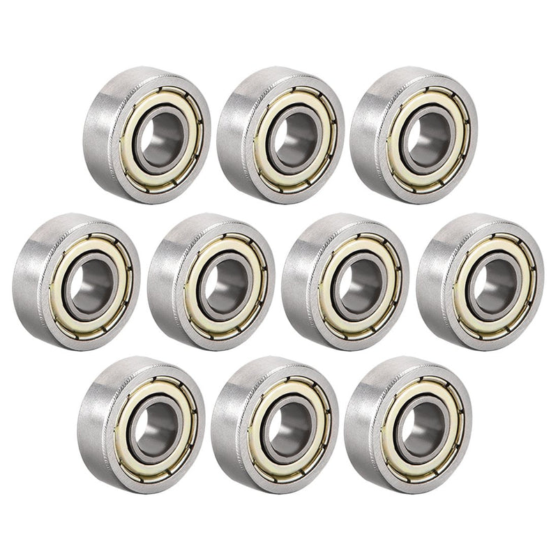 uxcell 605ZZ Deep Groove Ball Bearing Double Shield 605-2Z 80015, 5mm x 14mm x 5mm High Carbon Steel Z1 Bearings (Pack of 10) 5mmx14mmx5mm