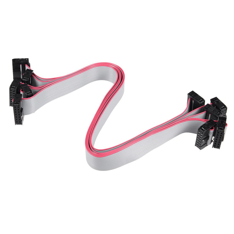 uxcell IDC 14 Pins Connector Flat Ribbon Cable Female Connector Length 30cm 2.54mm Pitch,5pcs