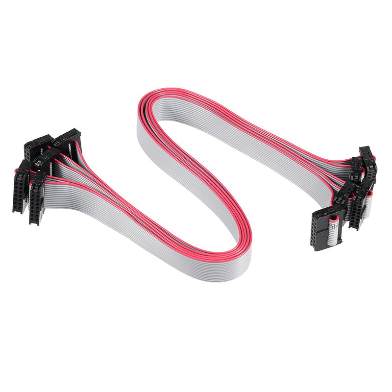 uxcell IDC 14 Pins Connector Flat Ribbon Cable Female Connector Length 30cm 2mm Pitch,5pcs