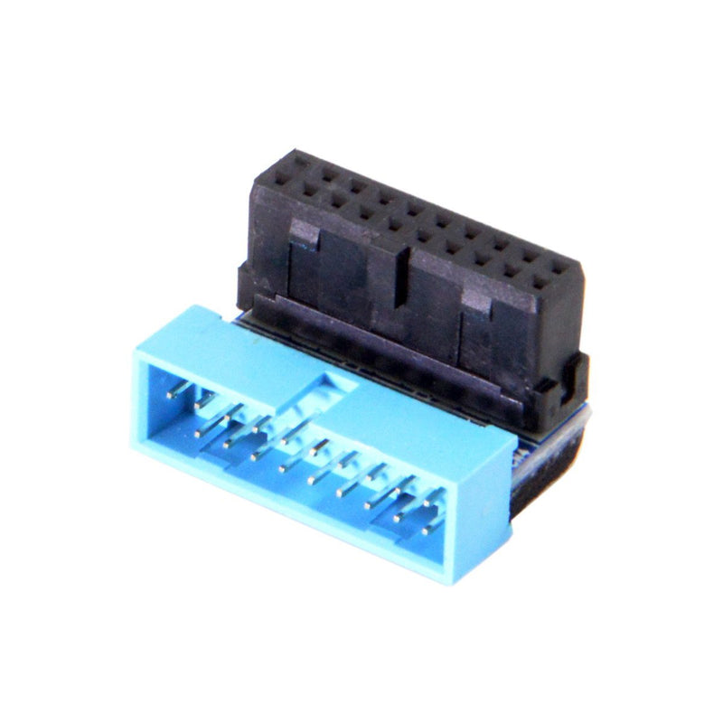 Xiwai USB 3.0 20pin Male to Female Extension Adapter Down Angled 90 Degree for Motherboard Mainboard