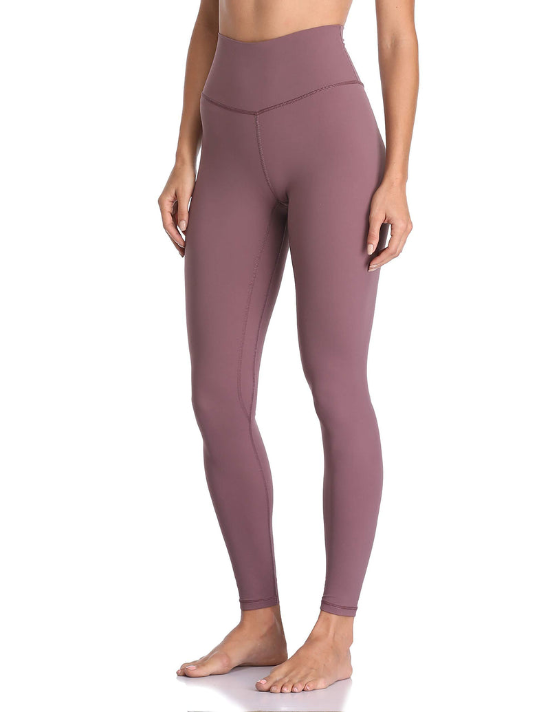 Colorfulkoala Women's Buttery Soft High Waisted Yoga Pants Full-Length Leggings Dusty Red X-Small