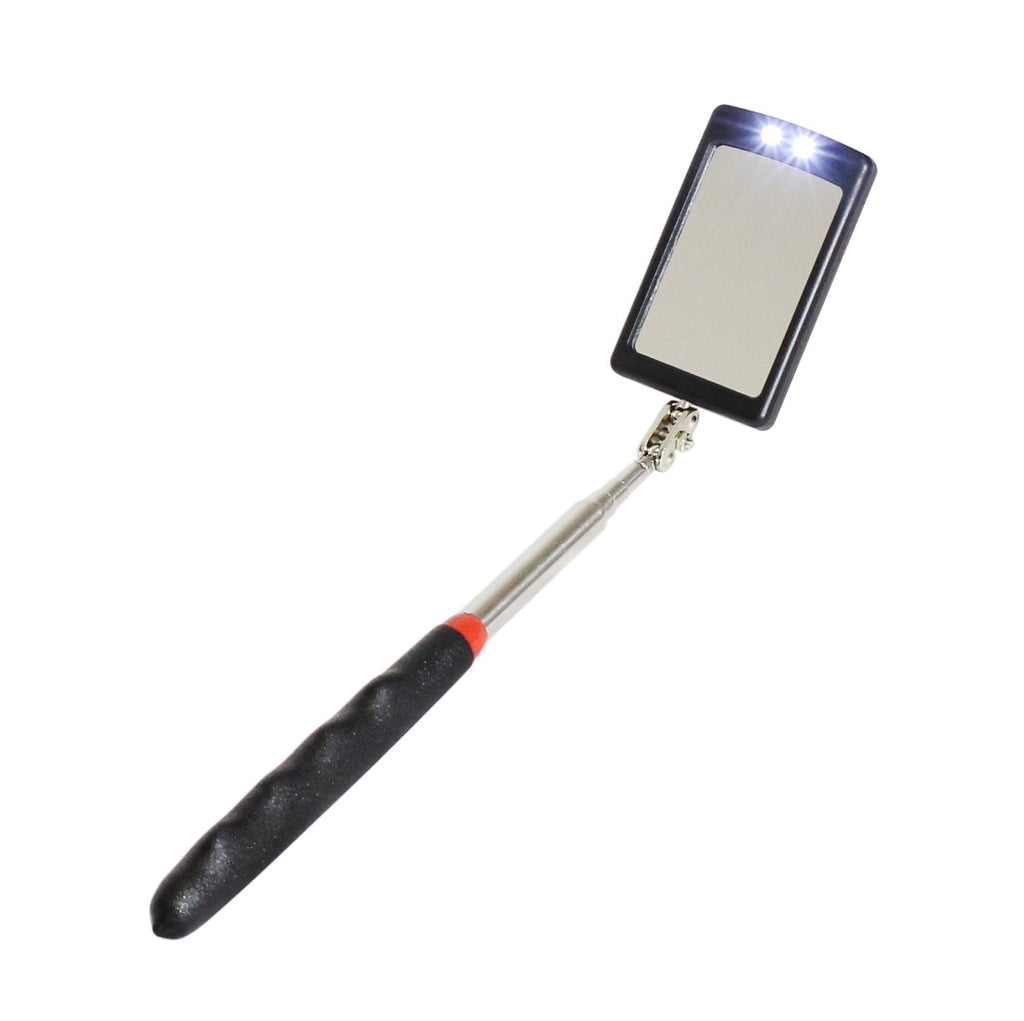 VViViD Telescoping Swivelling Inspection Mirror Tool W/Twin White LED Lights Telescoping Mirror Light