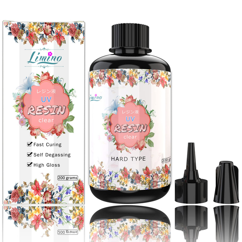 UV Resin - 200g Crystal Clear Ultraviolet Curing Epoxy Resin for DIY Jewelry Making, Craft Decoration - Hard Transparent Glue Solar Cure Sunlight Activated Resin for Casting & Coating 200 grams ($0.11 / g)