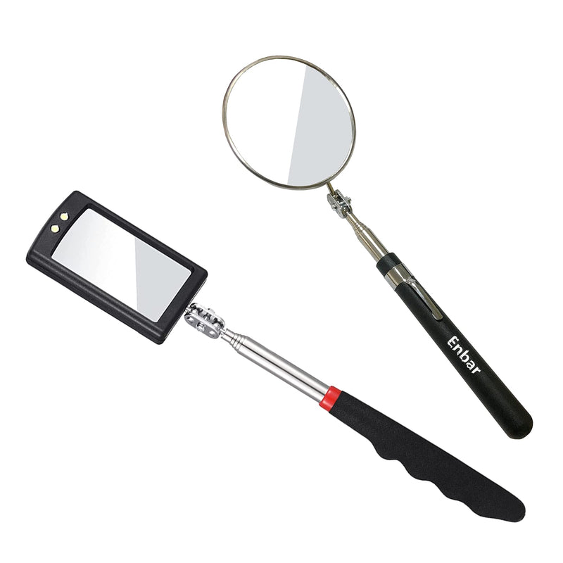 Enbar Telescopic Inspection Mirror, 360 Rotating Inspection Mirror, Mechanics Mirror, Inspection Mirror, car Inspection Mirror，Diabetic Mirror for feet