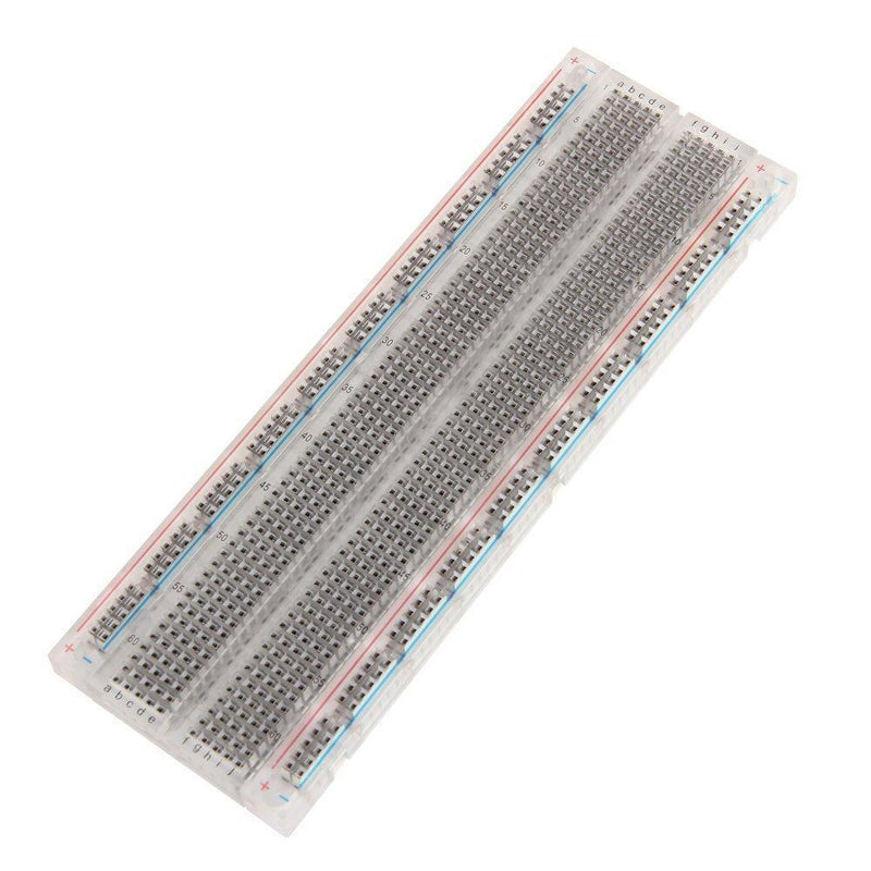 Bestol 2PCS Prototype Breadboard Clear Crystal 400/830/ Tie Point Solderless Modular Board (1pcs 830 Tie Point) 1pcs 830 Tie Point