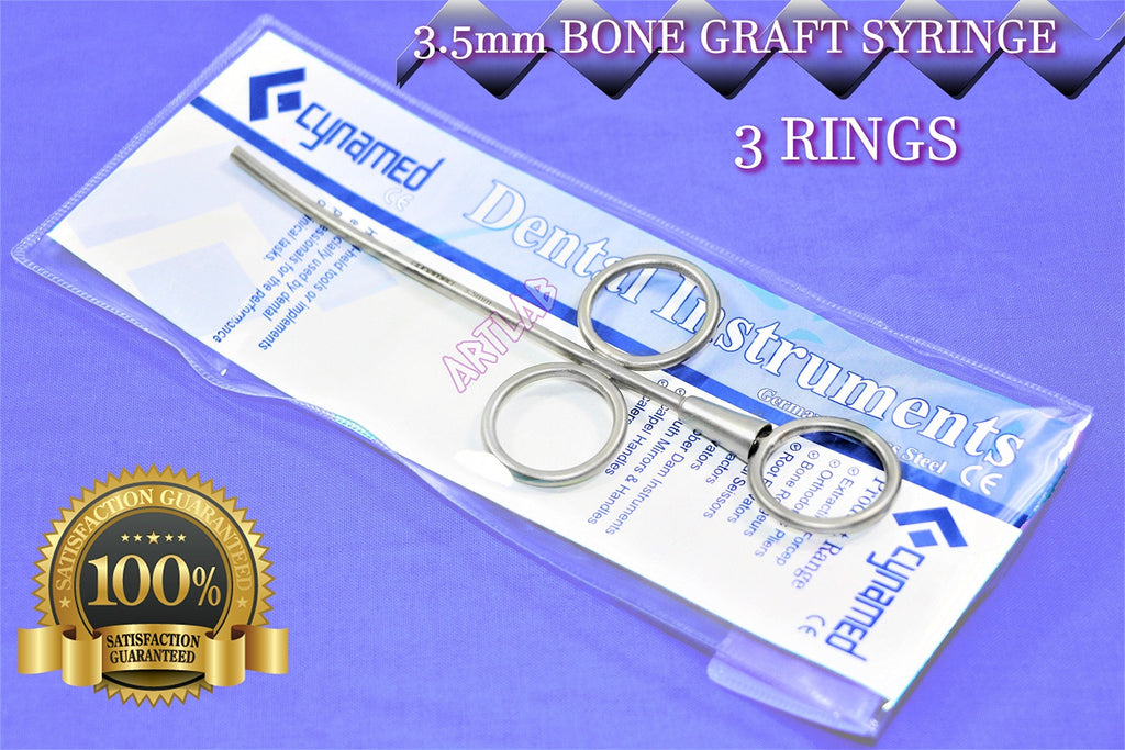 German Grade Dental Bone GRAFT Syringe 3.5mm for Dental IMPLANT and ORTHODONTIA Premium CYNAMED