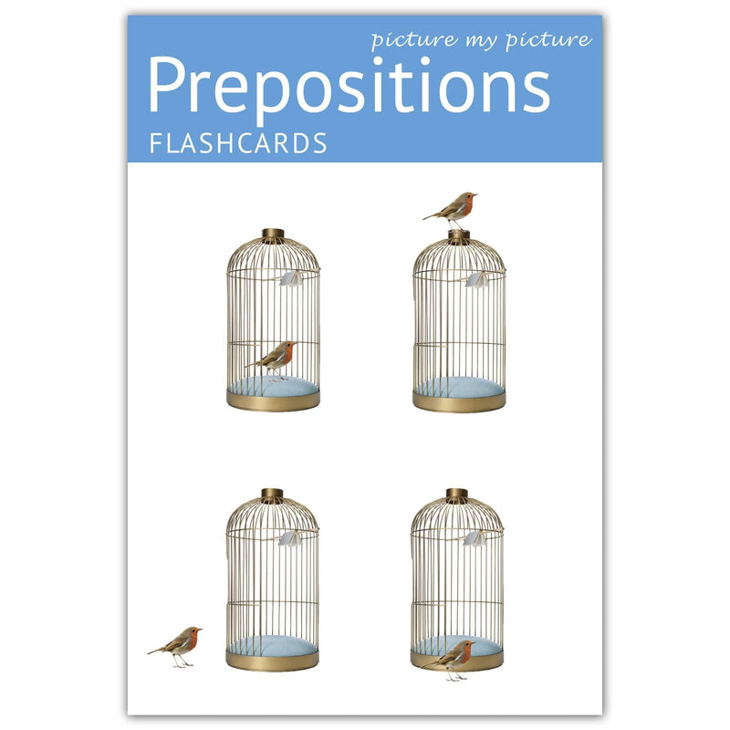 Picture My Picture Prepositions Flash Cards | 40 Positional Language Development Educational Photo Cards | Speech Therapy Materials, ESL Materials