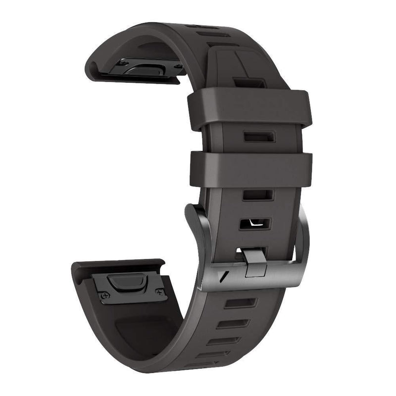 ANCOOL Compatible with Garmin Fenix 5X Plus Band 26mm Easy Fit Silicone Watch Strap Wristbands Replacement for Fenix 5X/Fenix 6X/Fenix 6X Pro/D2 Delta PX/Descent Mk1 Mk2 (Black) Black
