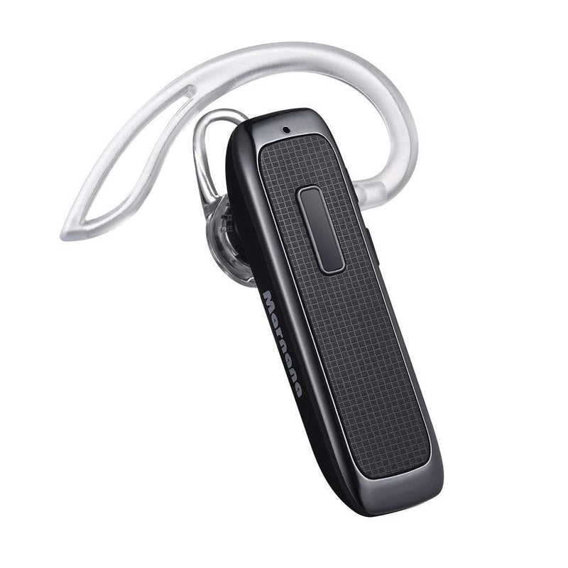Bluetooth Headset, Marnana Wireless Bluetooth Earpiece with 18 Hours Playtime and Noise Cancelling Mic, Ultralight Earphone Hands-Free for iPhone iPad Tablet Samsung Android Cell Phone Call-Upgraded Black