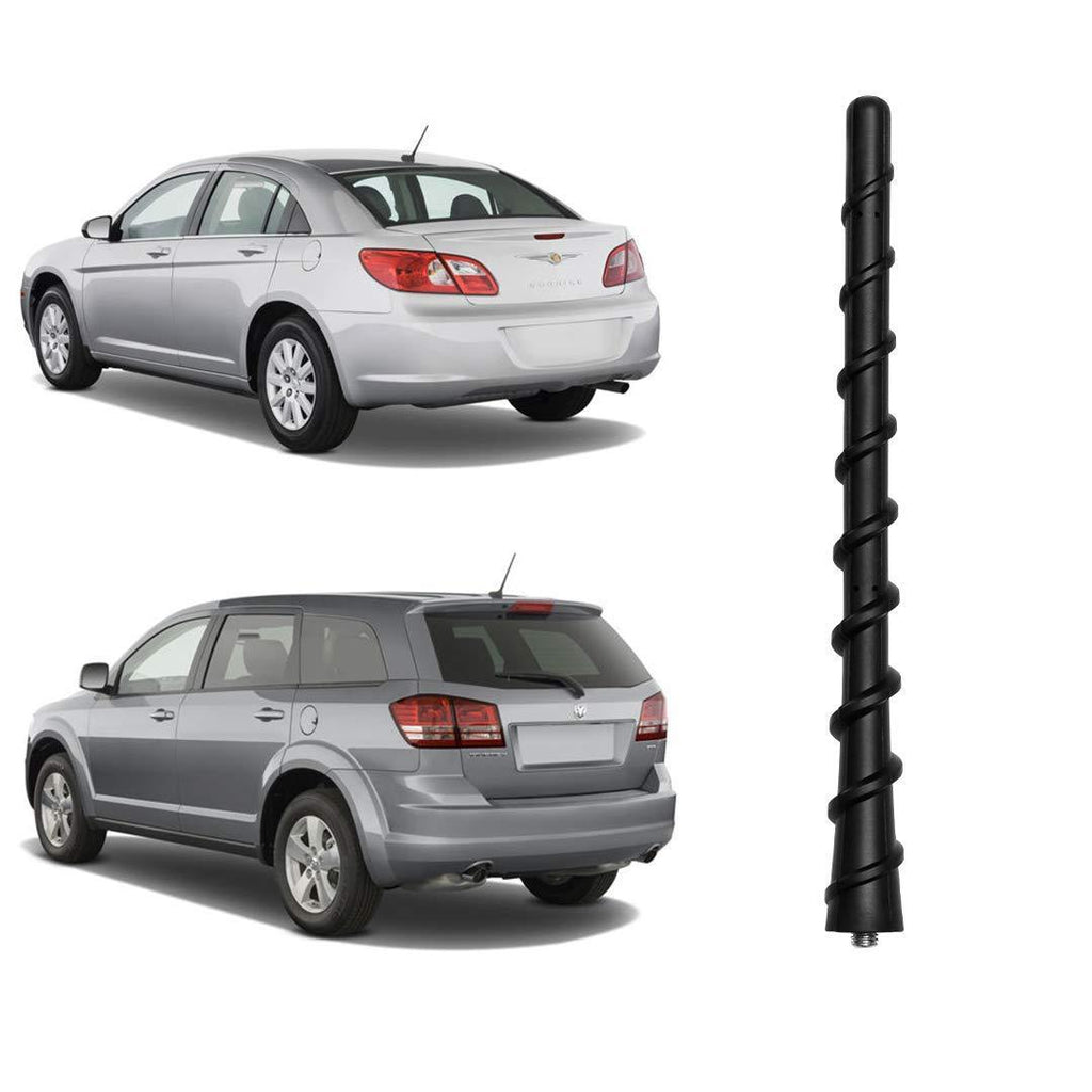 7 inch Spiral Radio ROOF Antenna MAST for 2007 2008 2009 2010 Fits for Chrysler Sebring 300, Dodge Avenger Charger Magnum Nitro Journey, Jeep Compass Direct Replacement Short Thread Screw Type