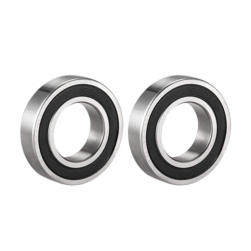 uxcell 6903-2RS Deep Groove Ball Bearing Double Sealed 1180903, 17mm x 30mm x 7mm Carbon Steel Bearings (Pack of 2)