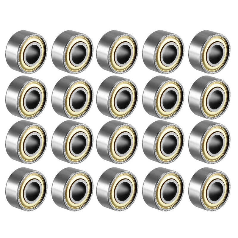 uxcell 684ZZ Ball Bearing 4mm x 9mm x 4mm Double Shielded 684-2Z Deep Groove Bearings, Carbon Steel (Pack of 20)