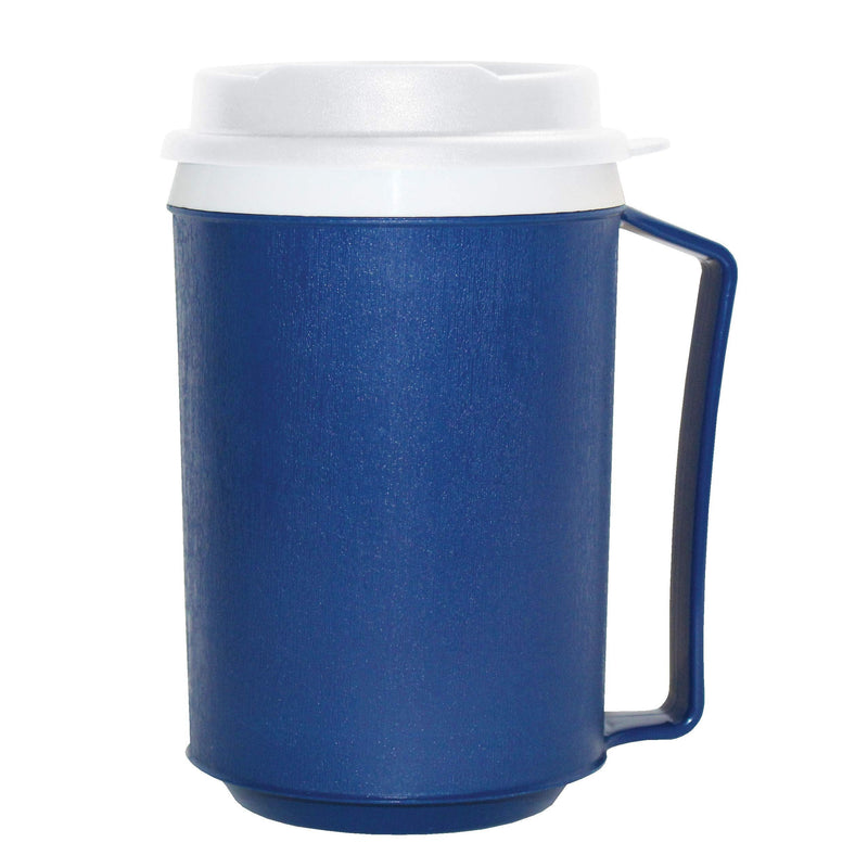 Rehabilitation Advantage Weighted Insulated Mug with Tumbler Lid (12oz), Blue