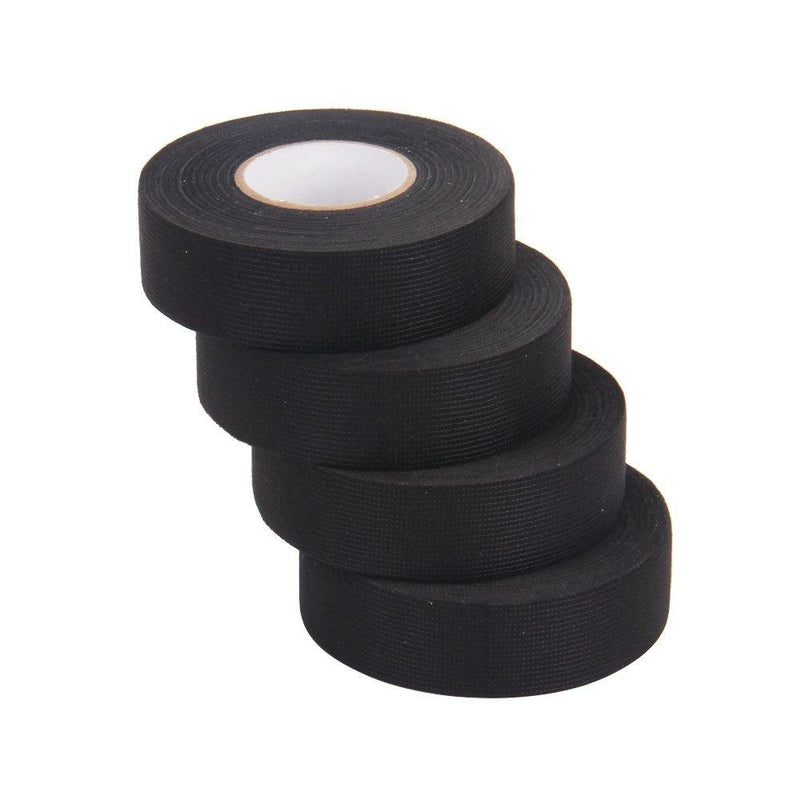 HiwowSport Black High Heat Wire Loom Harness Insulating Tape 25mmX15m(WL) Pack of 4