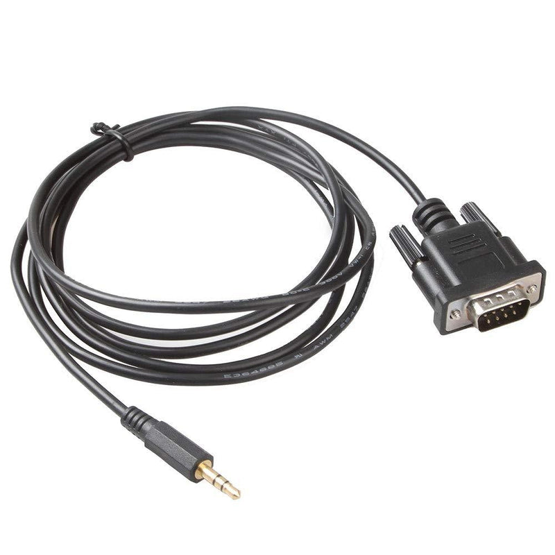 LIANSHU DB9 Male to DC3.5mm Male Serial RS232 Cable L= 6FT Black