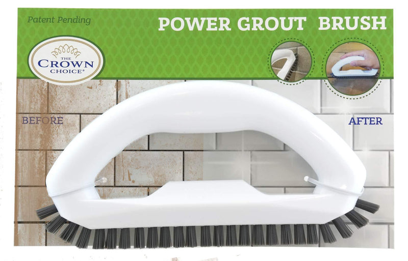 Grout Brush with Stiff Bristles – Clean Whiten Years of Dirty Grout Lines – Durable Hard Scrubbing Grout Cleaner Brush for Tile Floors – Comfortable Cleaning Handle – Tiles, Floors, Bathroom, Shower 1 Pack