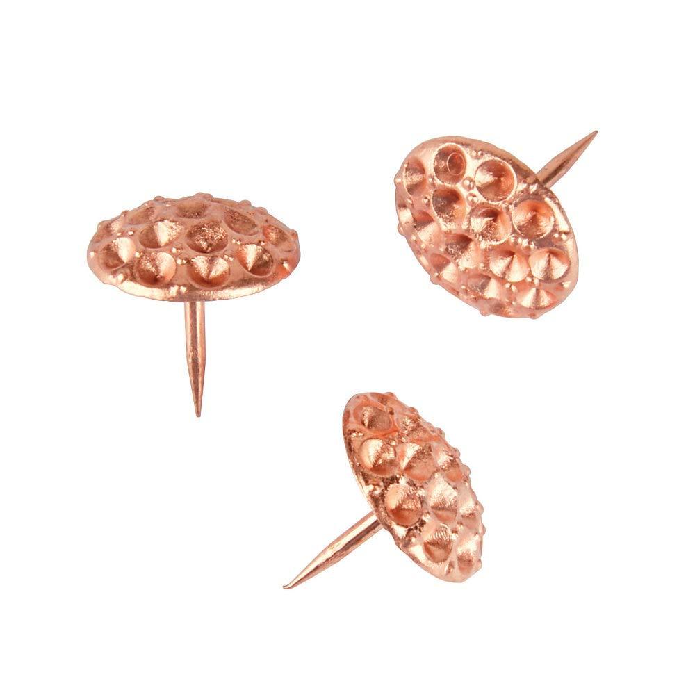 Office Depot Brand Metal Push Pins, 5/8"H x 1/2"W x 1/2"D, Rose Gold, Pack of 20 Push Pins