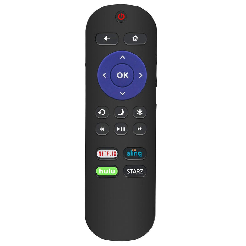 LC-RCRUS-18 Replace Remote Control fit for Sharp Roku TV LC-32LB591U LC-65LBU591U LC-43LBU591U LC-50LBU591U LC-55LBU591U with Netflix Sling Hulu Starz Shortcut APP Key