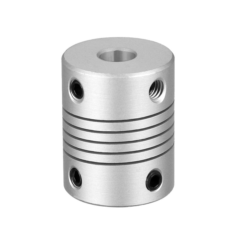 uxcell 6mm to 6.35mm Aluminum Alloy Shaft Coupling Flexible Coupler Motor Connector Joint L25xD19 Silver