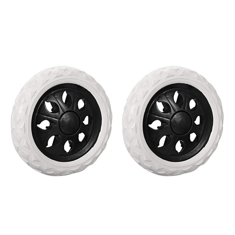 uxcell Shopping Cart Wheel Replacement 6.5 Inch Dia Rubber Foaming Black 2pcs 160 mm