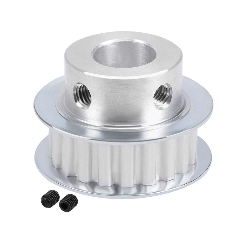 uxcell Aluminum XL 20 Teeth 12mm Bore Timing Belt Pulley Flange Synchronous Wheel for 10mm Belt
