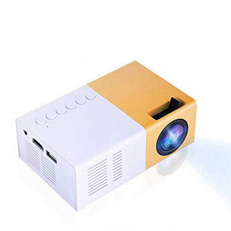 Mini Projectors, Home Cinema Projector Portable 1080P LED HD Projector Outdoor Movie projectors Support Laptop PC Phone HD Multimedia Interface Great Gift Pocket Projector for Party Camping(Yellow)