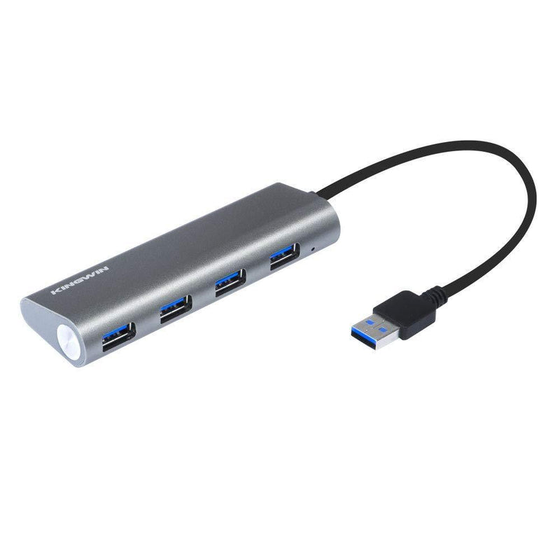 USB Hub 4-Port (5Gps) Transfer Speed Kingwin Data Hub for Flash Drive & Card Reader on MacBook Pro, Mac Computer, Mini Computer, Mac Pro, and more 4 PORT USB 3.0