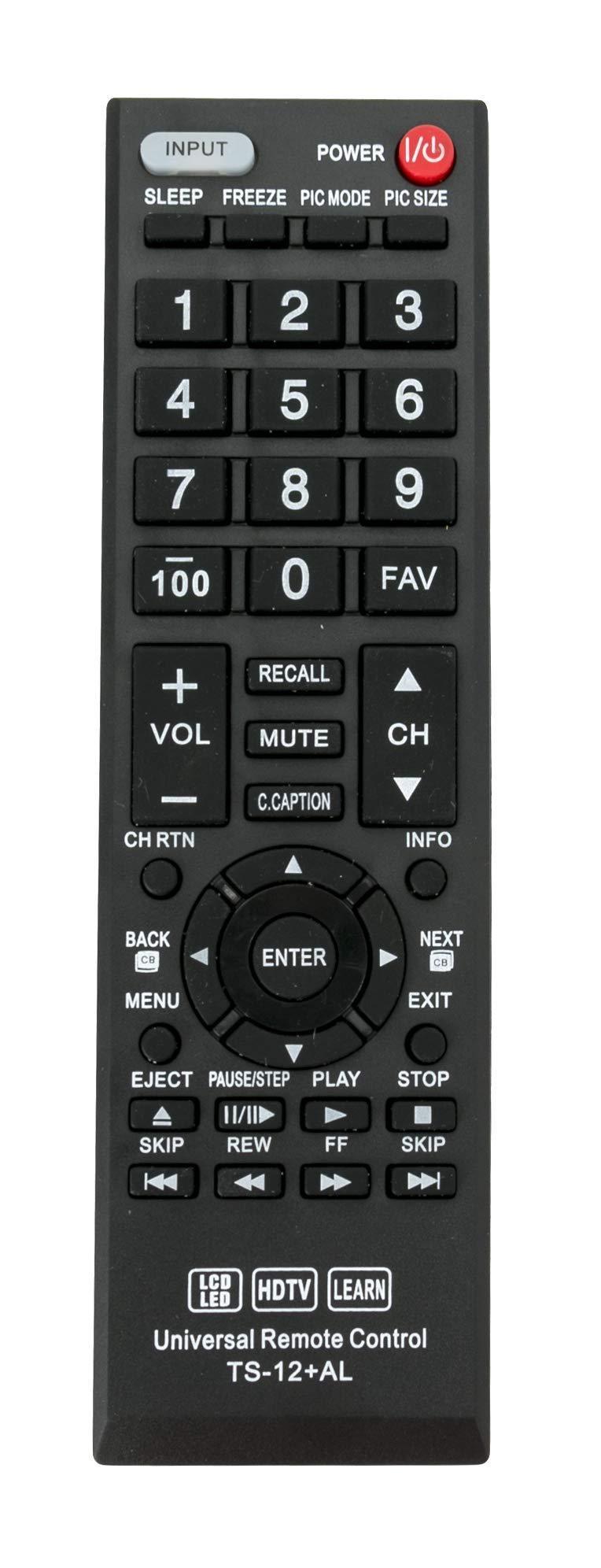 New TS-12+AL Universal Remote Control for Almost All Toshiba TV CT-90275 CT-90326 CT-90302 CT-90366 CT-90325 CT-90329 CT-8037