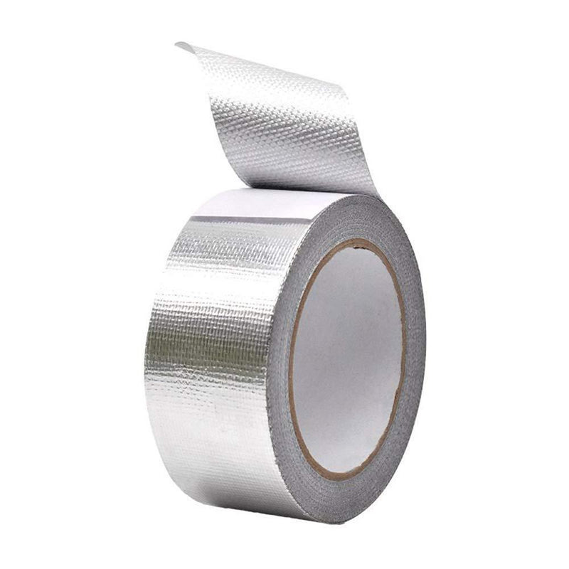 Westspark 2" Fiber-Glass Cloth Tape Roll, 2 inches x 65 Yards Self-Adhesive Silver Duct Heat Reflective Tape, Insulation Resistant High Temperature HVAC Tape, Metal Repair, Patching Hot Cold Air 1X