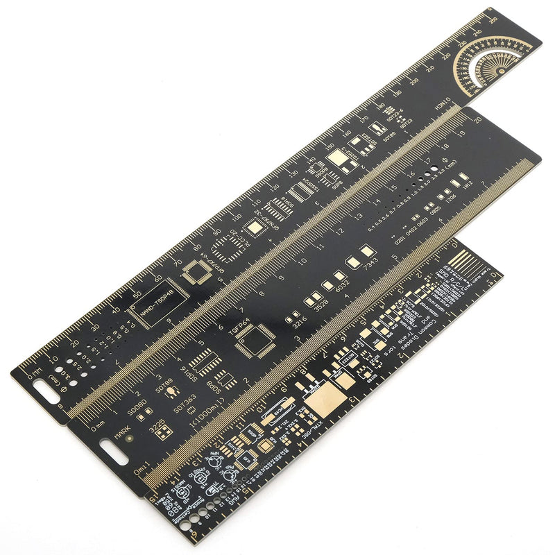 Mayata 1Set 15cm 20cm 25cm 30cm Multifunctional PCB Ruler Measuring Tool Resistor Capacitor Chip IC SMD Diode Transistor Package 180 Degrees 3pcs/lot