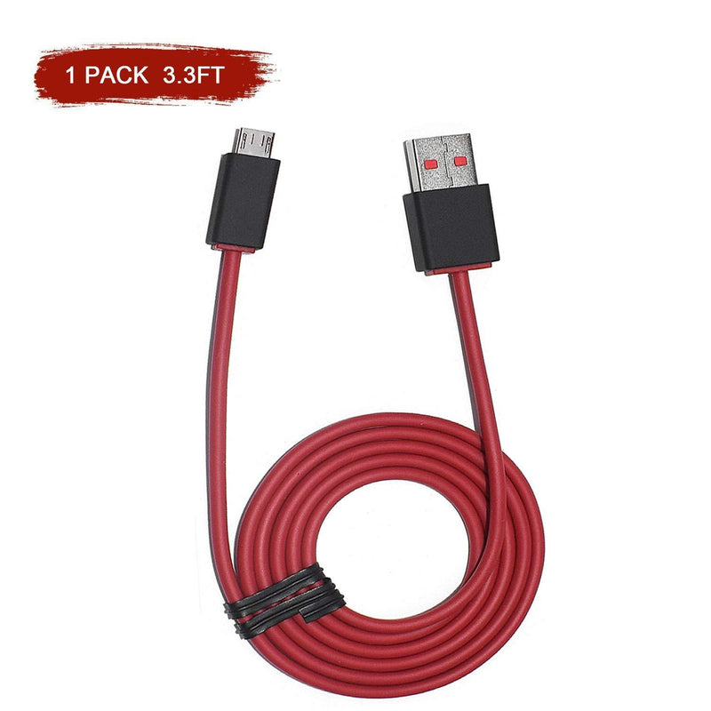 Micro USB Charging Charger Cable Compatible with Beats Dr Dre Studio 2.0/1.0 Wireless Over-Ear Headphone, Speakers (1 Pack - 3.3 FT)
