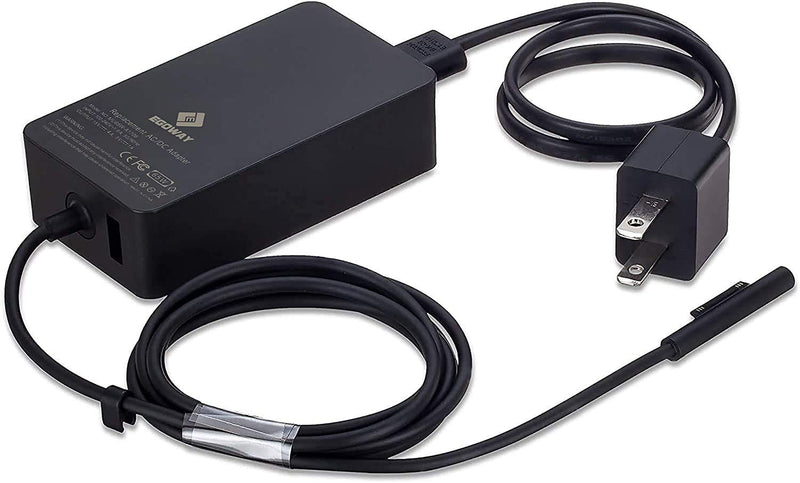 Surface Pro Charger, E EGOWAY 65W 15V 4A AC Power Supply Adapter Compatible with Surface Pro X 7 6 5 4 3 Surface Laptop 3 2 1 Surface Book Surface Go with Wall Plug and 6ft Power Cord